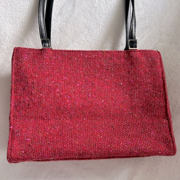 EUC Kate Spade vintage red tweed shoulder bag w/ dust bag β€οΈ - Picture 4 of 15